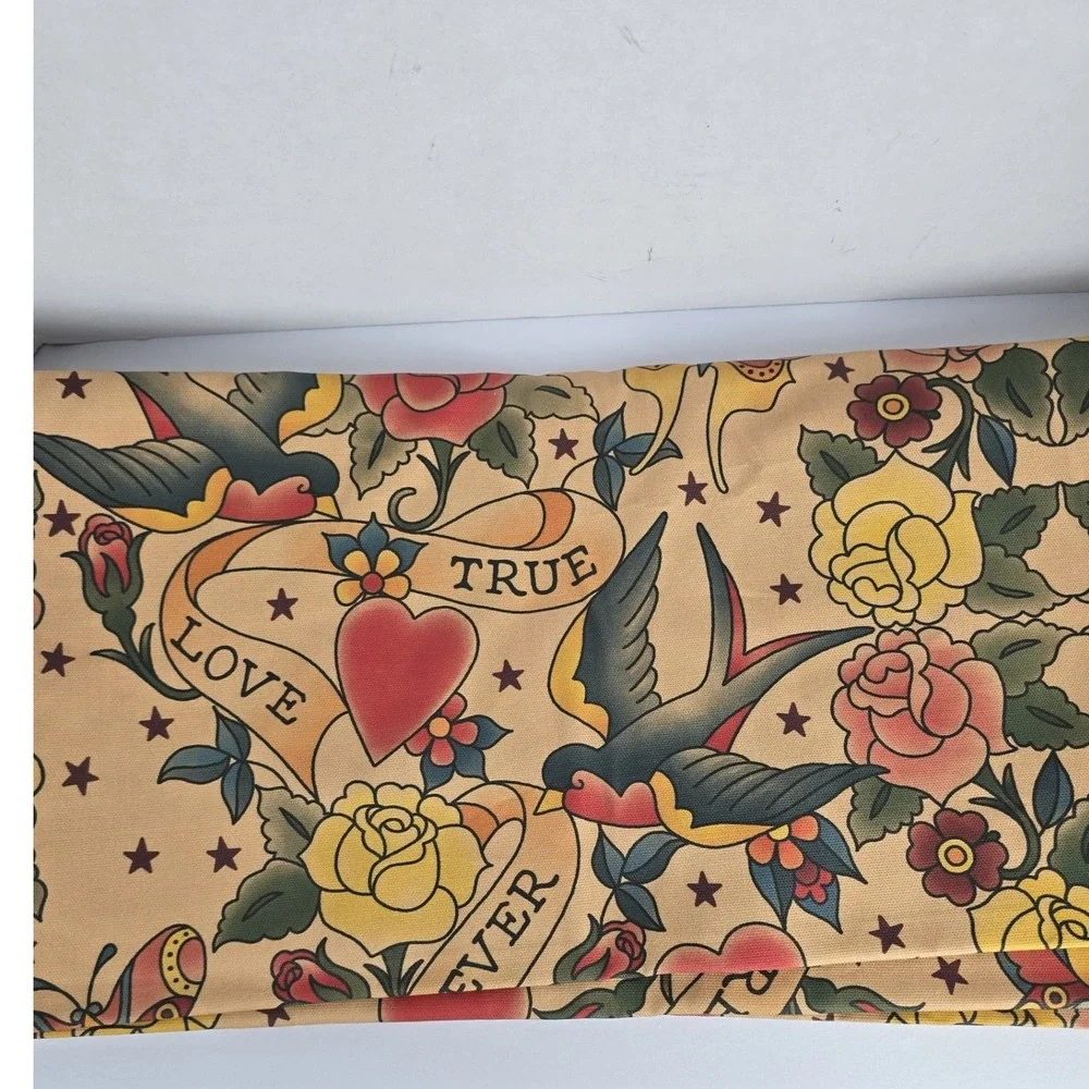 Spoonflower Felicity Jane True Love Tatoo Rockability Window Curtin Single Panel